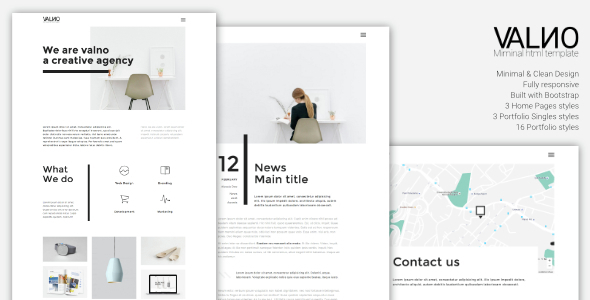Valno - Minimal Creative Multi page Portfolio WordPress Theme Logo